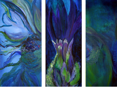 Triptychon Kornblume